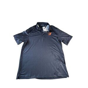 NEW Cutter & Buck Baltimore Orioles Polo Mens Sz Large Black w/ White Gray Dots
